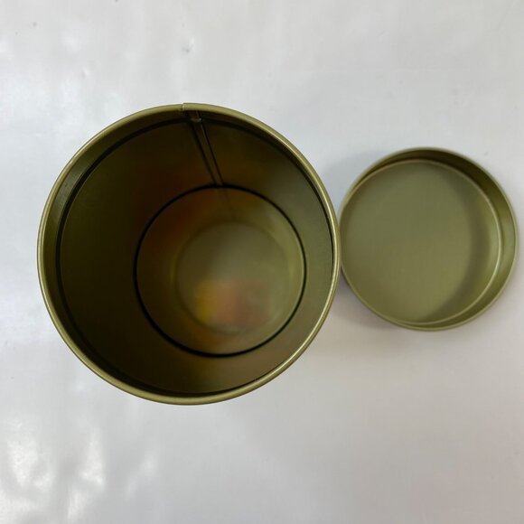 Set Of 2 Vintage Christmas Santa Claus Carousel Window Tin Canisters With Lids - Picture 6 of 16